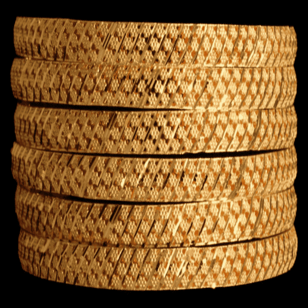 21K Gold Bangle Set (L)